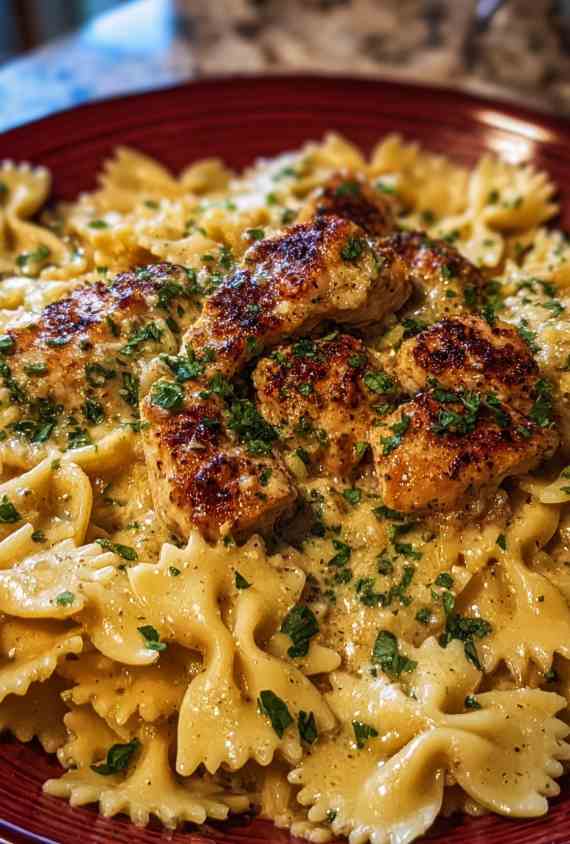 Garlic Butter Chicken with Bowtie Pasta Recipe